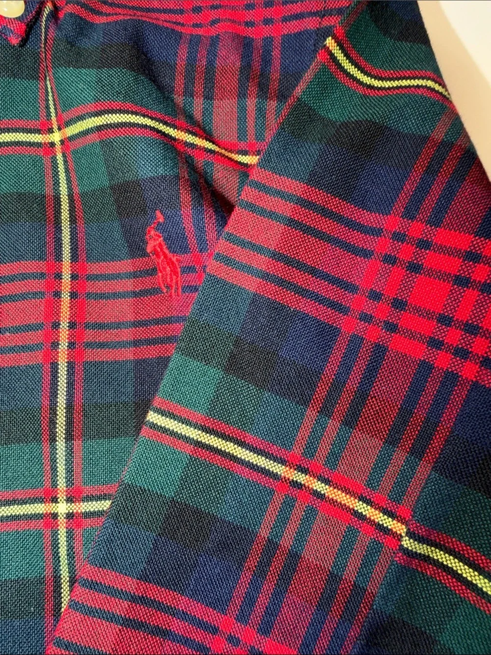 Ralph Lauren Red & Green Plaid Button-Down Shirt